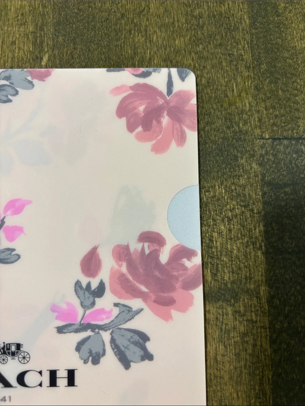 Coach Pink Floral Folder